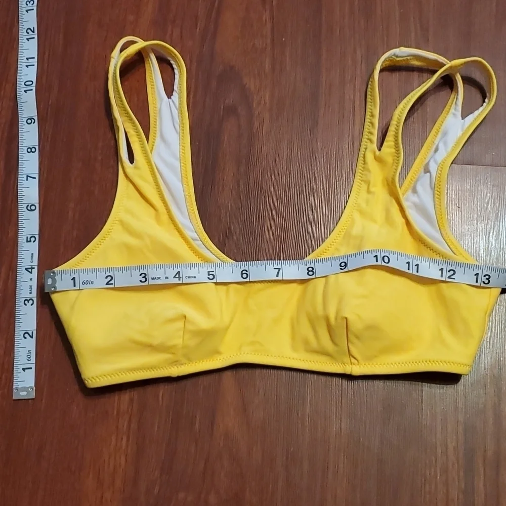 Bikini Top Womens Size XS Yellow Swimsuit
